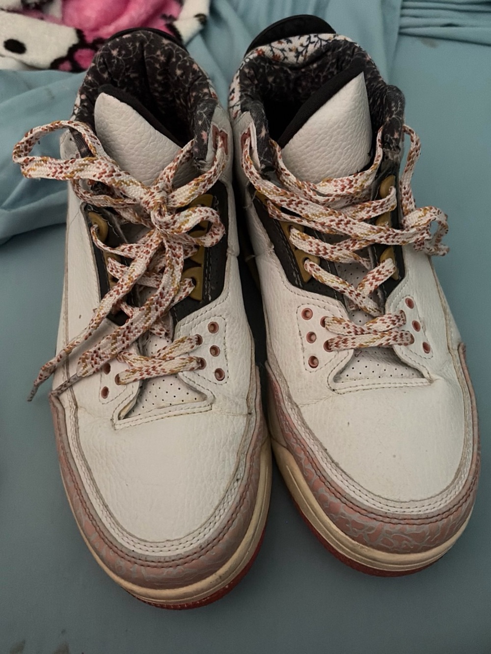 Nike Air Jordan Sneakers in Black, Pink & Cream - Picture 3 of 4
